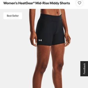 Women's HeatGear® Mid-Rise Middy Shorts